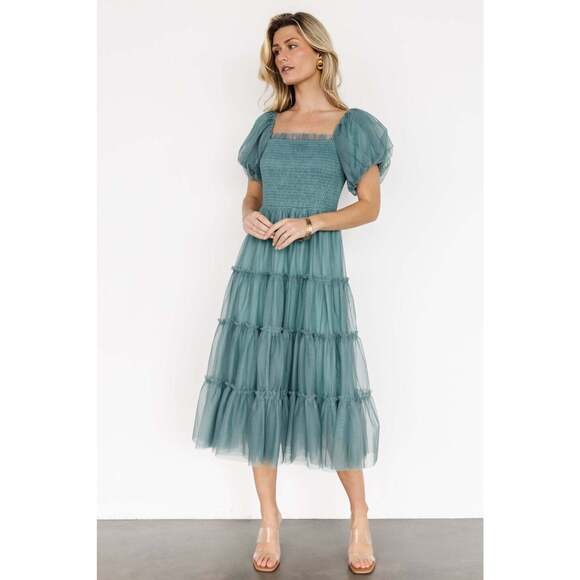 Baltic Born Dresses & Skirts - Baltic Born Liv Tulle Midi Dress | Eucalyptus Size L
